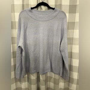 Athleta Light Blue Crew Neck Sweater